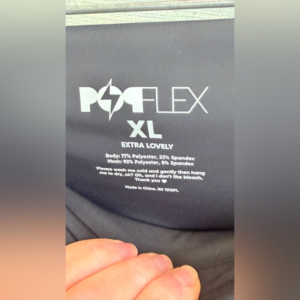 XL popflex Pirouette Skort black built in shorts silky mesh tiered skirt pockets - Picture 4 of 16